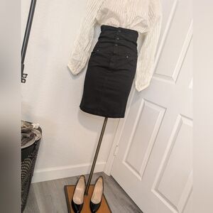 Liu Jeans Black Jeans High Waste Pencil Skirt